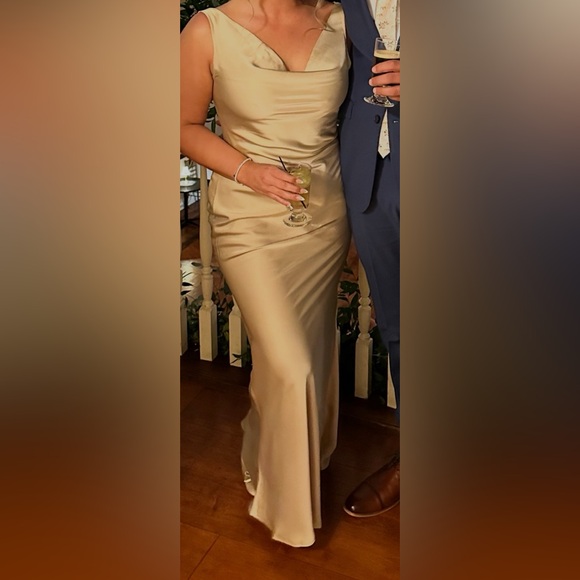 Nasty Gal Gold Maxi Dress - Picture 3 of 3